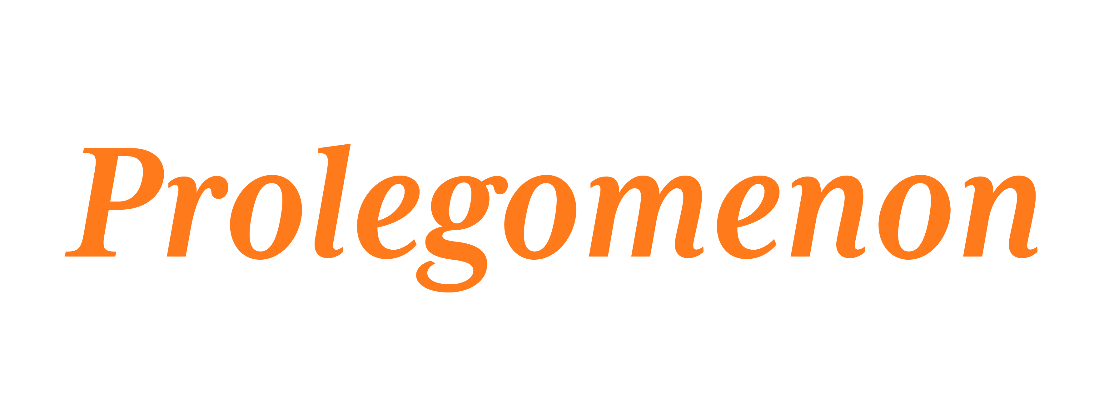 Prolegomenon